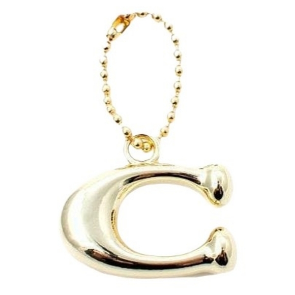 Coach Handbags - 🌟 Mini Coach 1.25" Gold Solid Brass Metal "C" Hangtag Bag Fob Charm ULTRA RARE